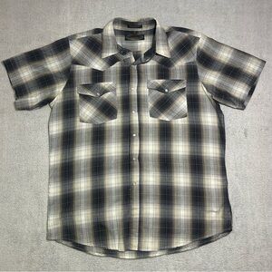Canyon Guide Outfitters Shirt Men’s XL Western Pearl Snap Multicolor Plaid